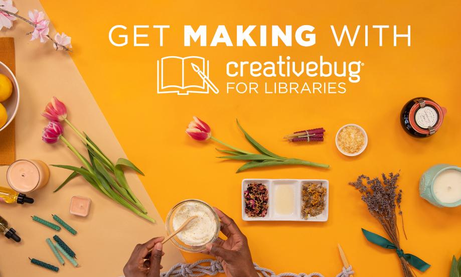 Get making with creativebug for libraries.