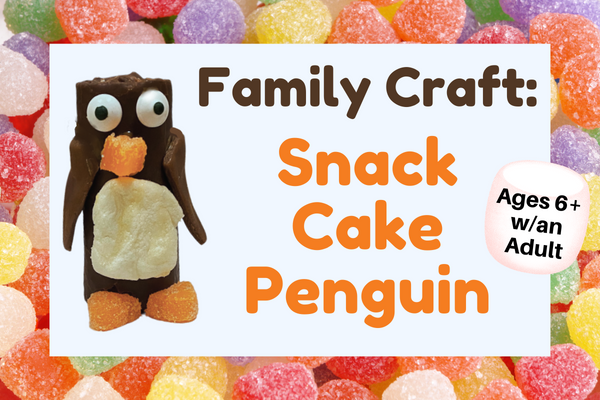 family craft, snack cake penguin