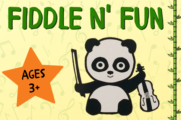 fiddle n' fun; ages 3+; panda with fiddle