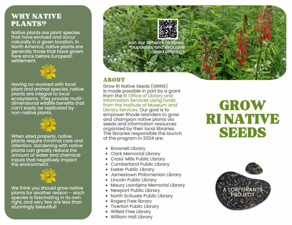 Grow RI Native Seeds Brochure