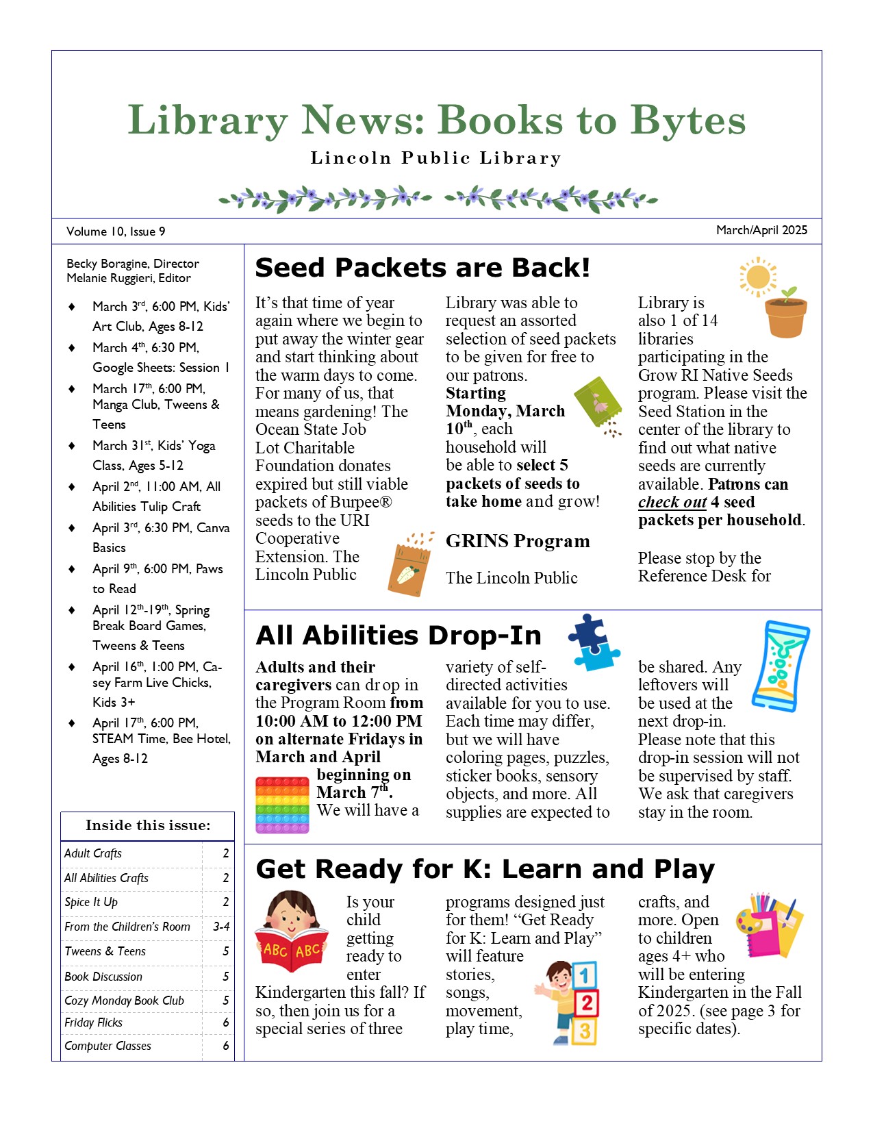 Newsletter Page 1