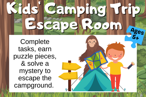 kids camping trip escape room