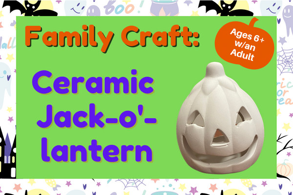 family craft, ceramic jack-o'-lantern