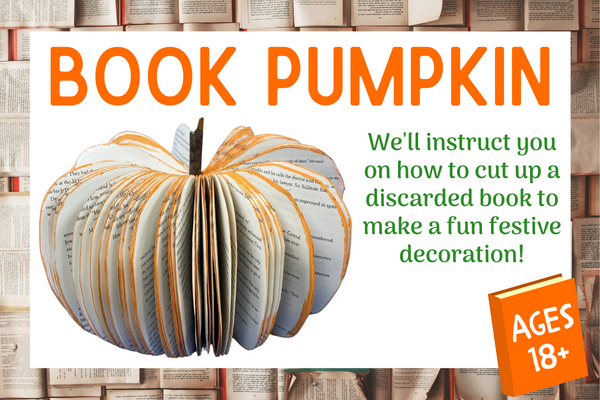 book pumpkin, adult craft