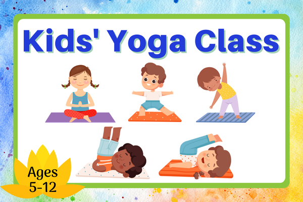 kids' yoga class, monday february 24th at 6 PM